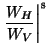 $\displaystyle \left . \frac{W_H}{W_V} \right \vert^{\rm s}$