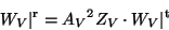 \begin{displaymath}W_V\vert^{\rm r}= {A_V}^2 Z_V\cdot W_V\vert^{\rm t}
\end{displaymath}